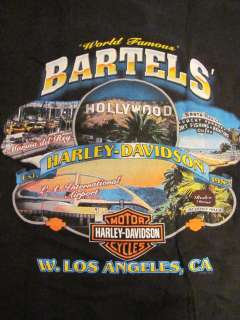 HARLEY DAVIDSON MENS M BARTELS LOS ANGELES S/S BLACK T SHIRT  