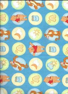 New blue Winnie the Pooh & Tigger cotton flannel BTY  