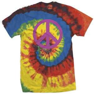 PEACE SIGN tie dye vintage hippie 70s retro SHIRT M  