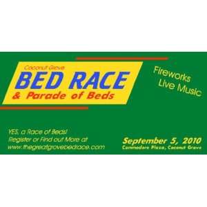  3x6 Vinyl Banner   Miami Coconut Grove Bed Race 