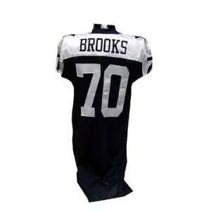  Ethan Brooks 70 Cowboys Game Issued Navy Throwback Jersey 