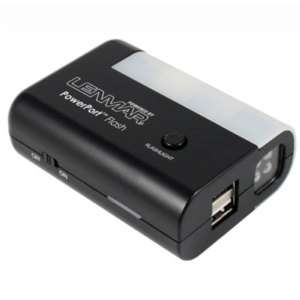 Port USB Portable Battery and Charger with Flashlight  