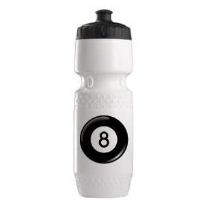   Trek Water Bottle White Blk 8 Ball Pool Billiards 