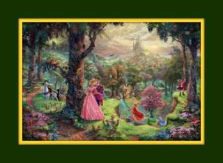Thomas Kinkade Disney Sleeping Beauty Prince Charming 8 x 10 Double 