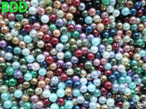   3mm Mixed Faux Pearl Glass Round Charm Loose Craft Beads BDD  