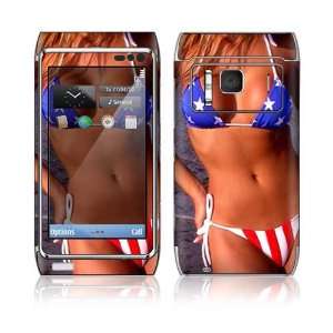    Nokia N8 Skin Decal Sticker  US Flag Bikini 