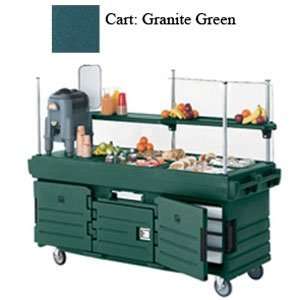  Granite Green Cambro CamKiosk KVC854 Vending Cart with 4 