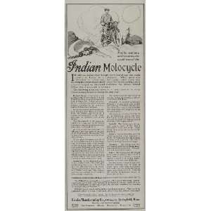  1922 Vintage Ad Indian Motorcycle World Races Hendee 