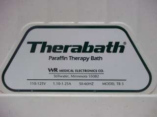 Therabath TB 5 Paraffin Wax Therapy Bath Heat Professional Pain Relief 