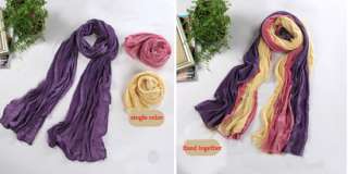 20x Women Girl scarf colorful Wrinkle Scarves Beautify  