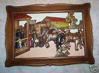 SYROCO TRAVELERS REST STAGECOACH FRAMED WALL DECOR  