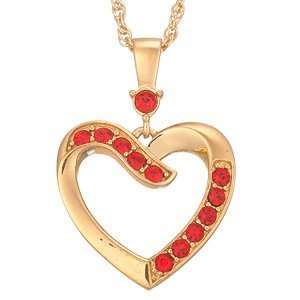  Birthstone Heart Pendant   January Jewelry
