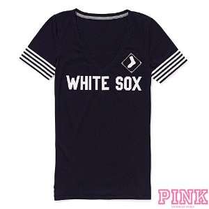  Chicago White Sox Victorias Secret PINKï¿½ V Neck Half 