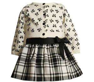 Bonnie Jean Baby Girls Holiday Skirt & Sweater Set 18M  