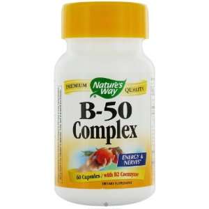 Natures Way Vitamin B 50 Complex with B2 Coenzyme 60 