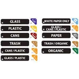  44 color coded recycling label in three languages