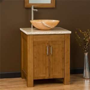   for Vessel Sink   No Faucet or Drain Holes   Rough Edge Travertine Top