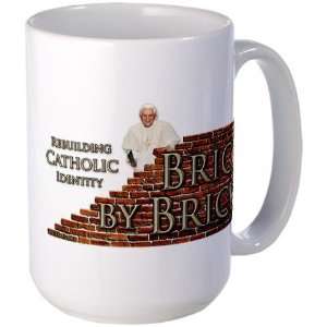  Brick By Brick with Benedict Catholic Large Mug by 