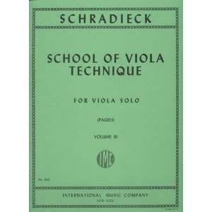  Schradieck   School of Viola Technics   Vol 3. Edited by 