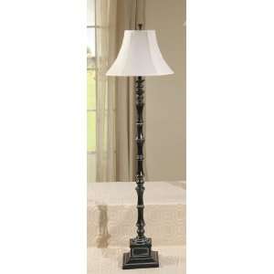  Floor Lamp with Bamboo Design in Black Finish