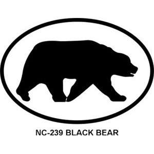  BLACK BEAR Oval Bumper Sticker Automotive