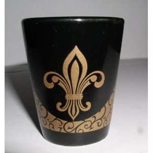  BLACK & GOLD CANADIAN CROWN ONE OUNCE SHOT GLASS Kitchen 
