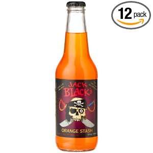 Jack Blacks ORANGE STASH with the Pirate Skull , 12 Ounce Glass 