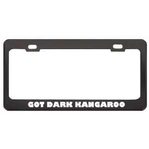 Got Dark Kangaroo Mouse? Animals Pets Black Metal License Plate Frame 