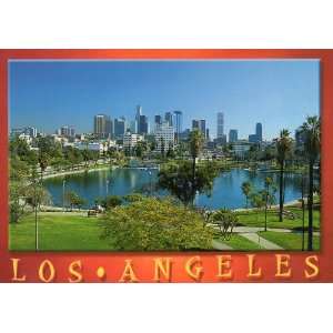 LOS ANGELES MacArthur Park T 918 POSTCARD . from Hibiscus Express