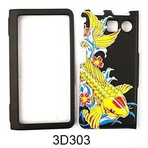 FOR SANYO INNUENDO CASE BLACK FISH FLOWERS 3D TATTOO Cell 