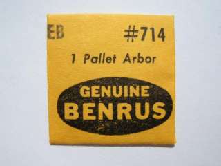 Benrus watch movement part cal. EB *Pallet Arbor*  