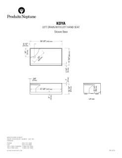 NEPTUNE KOYA ACRYLIC SHOWER BASE WITH SEAT 60x32  