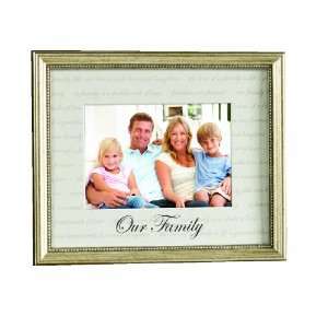  Prinz 7 by 5 Inch Our Family Platinum Frame