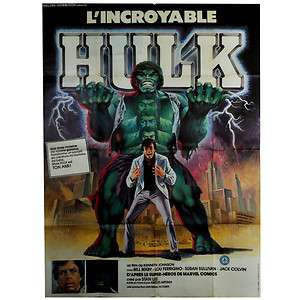 Original French 1970s The Incredible Hulk Poster   Very Rare Subway 