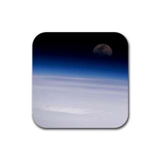 The Moon and Hurricane Emily Rubber 4 Sq Coasters Set  