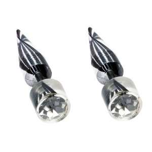  Cubic Zirconia BlackTwisted Stripe 1(6 Gauge) Cheater 