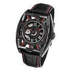 Stuhrling 279 Millennia Expo Automatic Skeleton Black/Red Mens Leather 