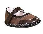 New Pediped Alyssa Mary Jane Girls Baby Shoes Brown Size 0 6 Mo