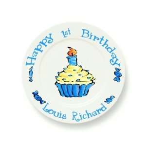  Birthday Boy Cupcake   Plate 