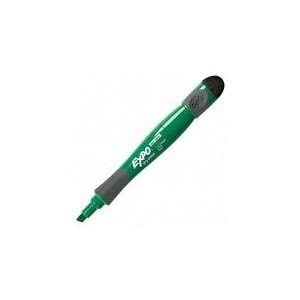  Expo Dry Erase Marker with Grip and Eraser, Chisel Tip, Green 