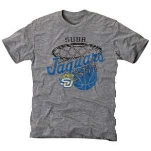  Southern University Jaguars Hoop Tri Blend T Shirt   Ash 