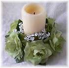 sage light green candle rings silk roses wedding flow $ 24 95 listed 