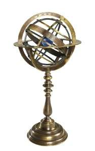 Bronze Armillary Dial Sphere Globe Desk Top Accessory  
