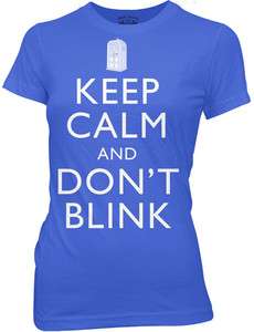 New Dr Doctor Who Keep Calm & Dont Blink Angels Ladies Women Jr T 