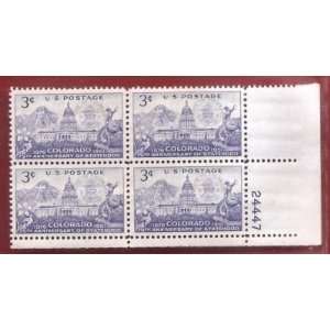 Stamps US Colorado State Capitol Statehood 75th annivSc1001 MNH Block 