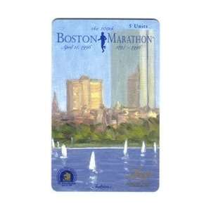   5u, 20u 100th Boston Marathon 1996 Artistic Boston Skyline Set of 2