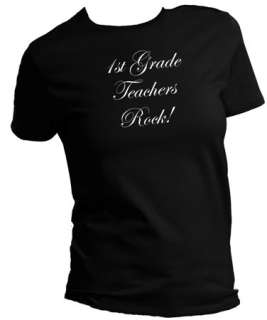 1st Grade Teachers Rock Ladys T Shirt XS 4XL Great Gift  