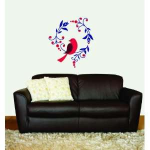    Removable Wall Decals  Bird in Colored Reef