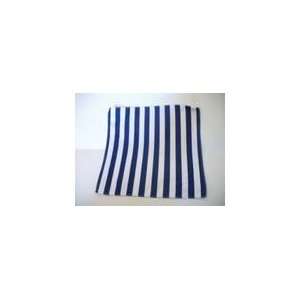  Silk formal pocket square blue and white stripe 