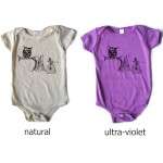 Owl and Mouse American Apparel Organic Baby Onesie  